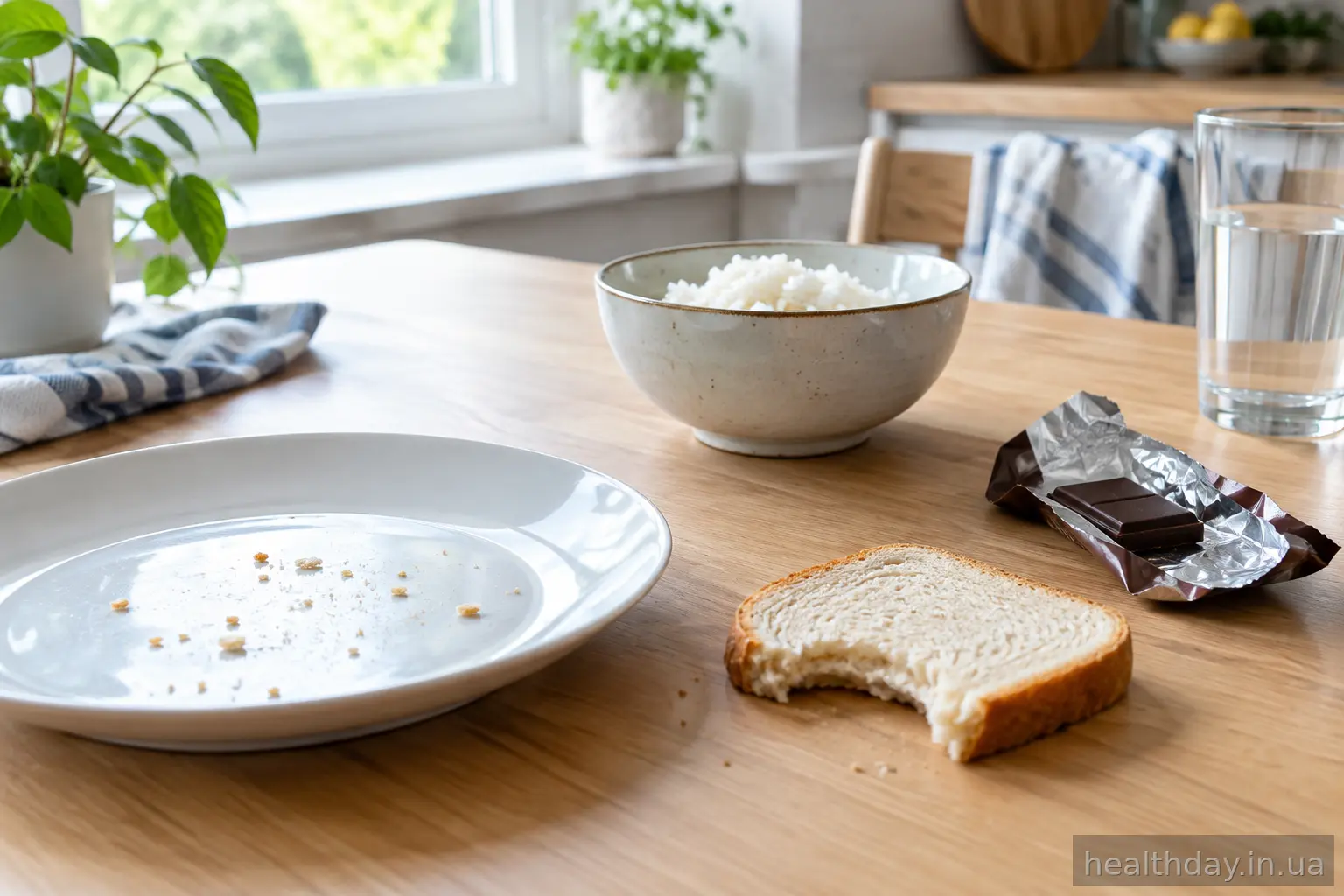 Стіл із білим хлібом, рисом і солодощами — продукти, що провокують постійне почуття голоду