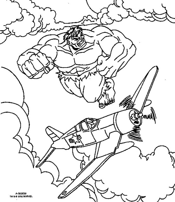 Розмальовки Халка друкувати або скачати безкоштовно