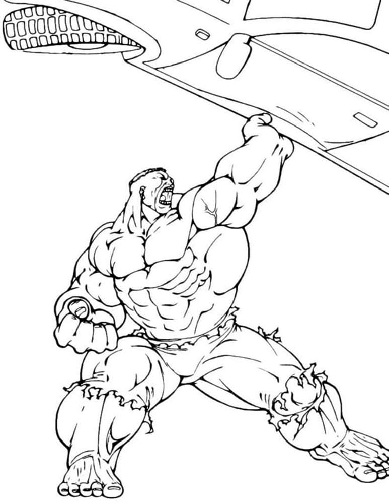 Розмальовки Халка друкувати або скачати безкоштовно