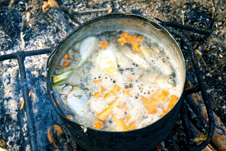 20 простих рецептів юшки на багатті в казані