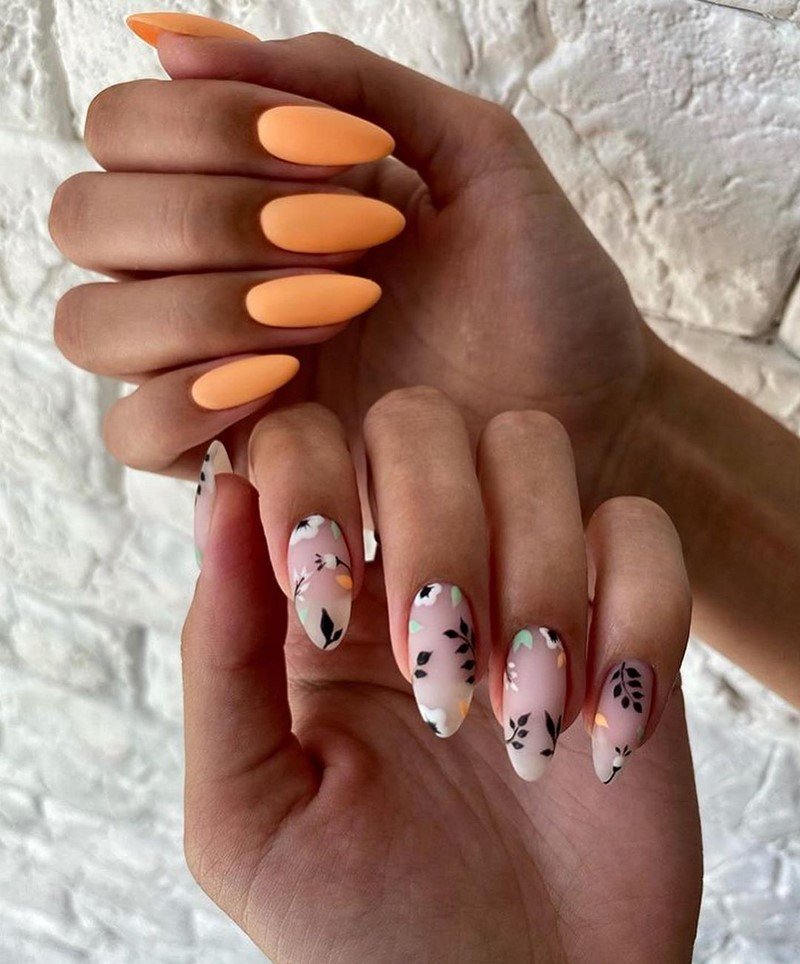 Дизайн нігтів мигдалеподібної форми 2024 – найкращі варіанти манікюру, 70 фото-новинок