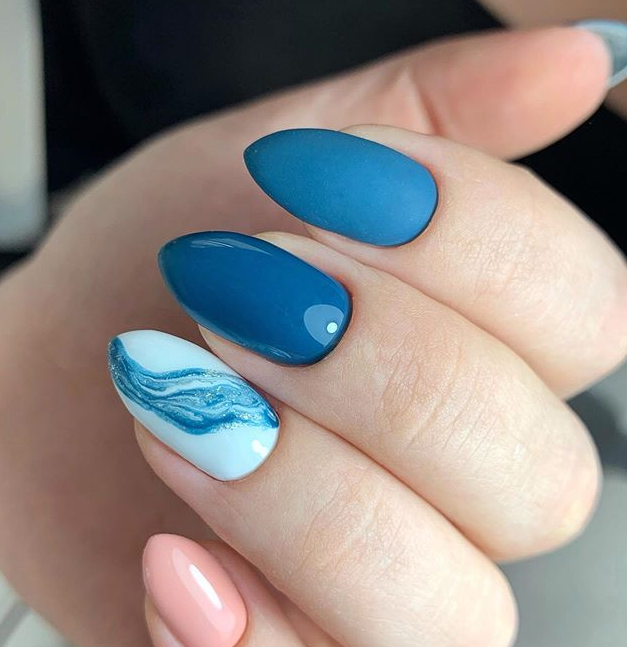 Дизайн нігтів мигдалеподібної форми 2024 – найкращі варіанти манікюру, 70 фото-новинок
