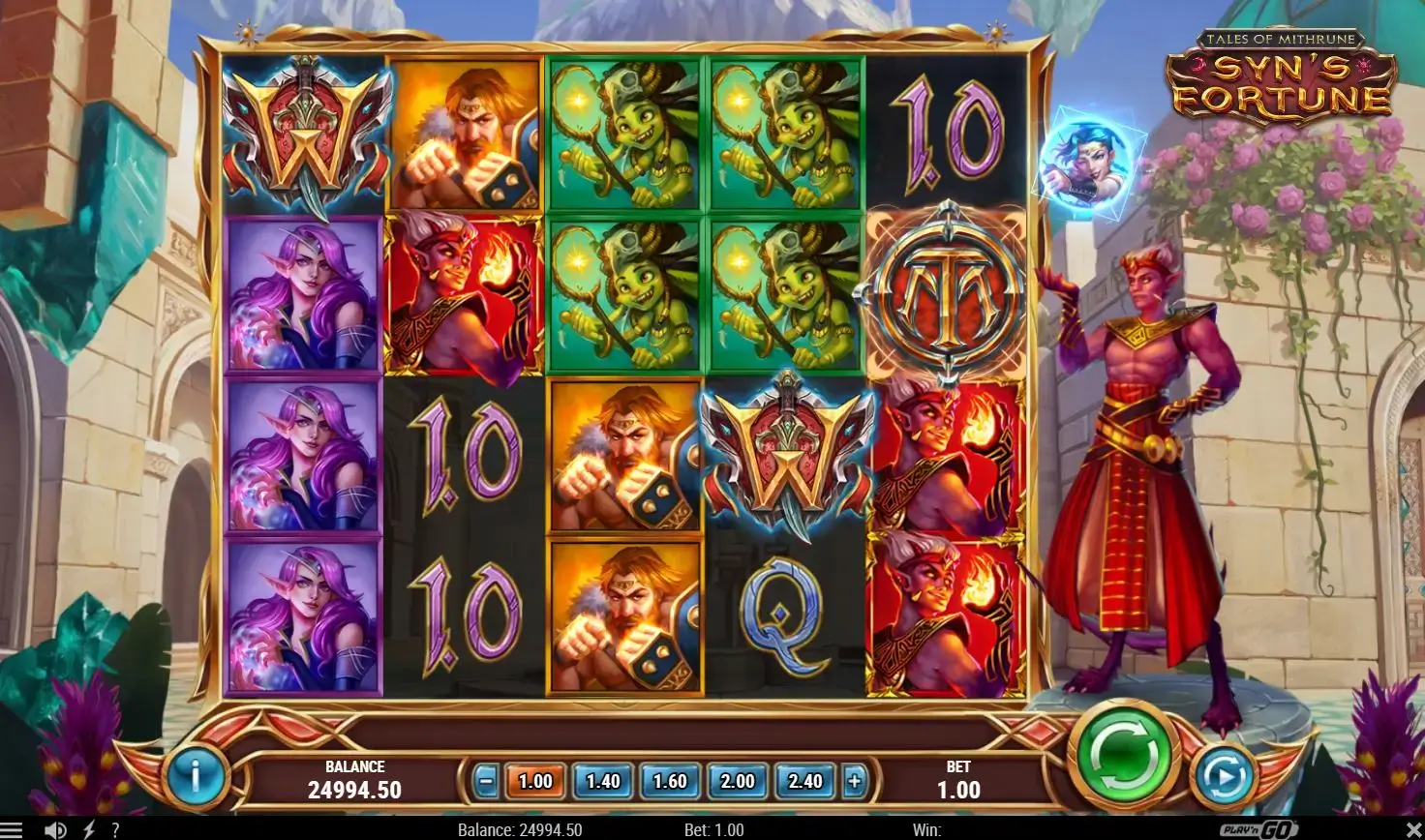 Play’n GO презентувала більш спокійне продовження до Champions of Mithrune під назвою Tales of Mithrune Syn’s Fortune