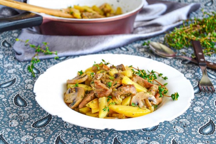 15 відмінних рецептів смаженої картоплі з печерицями